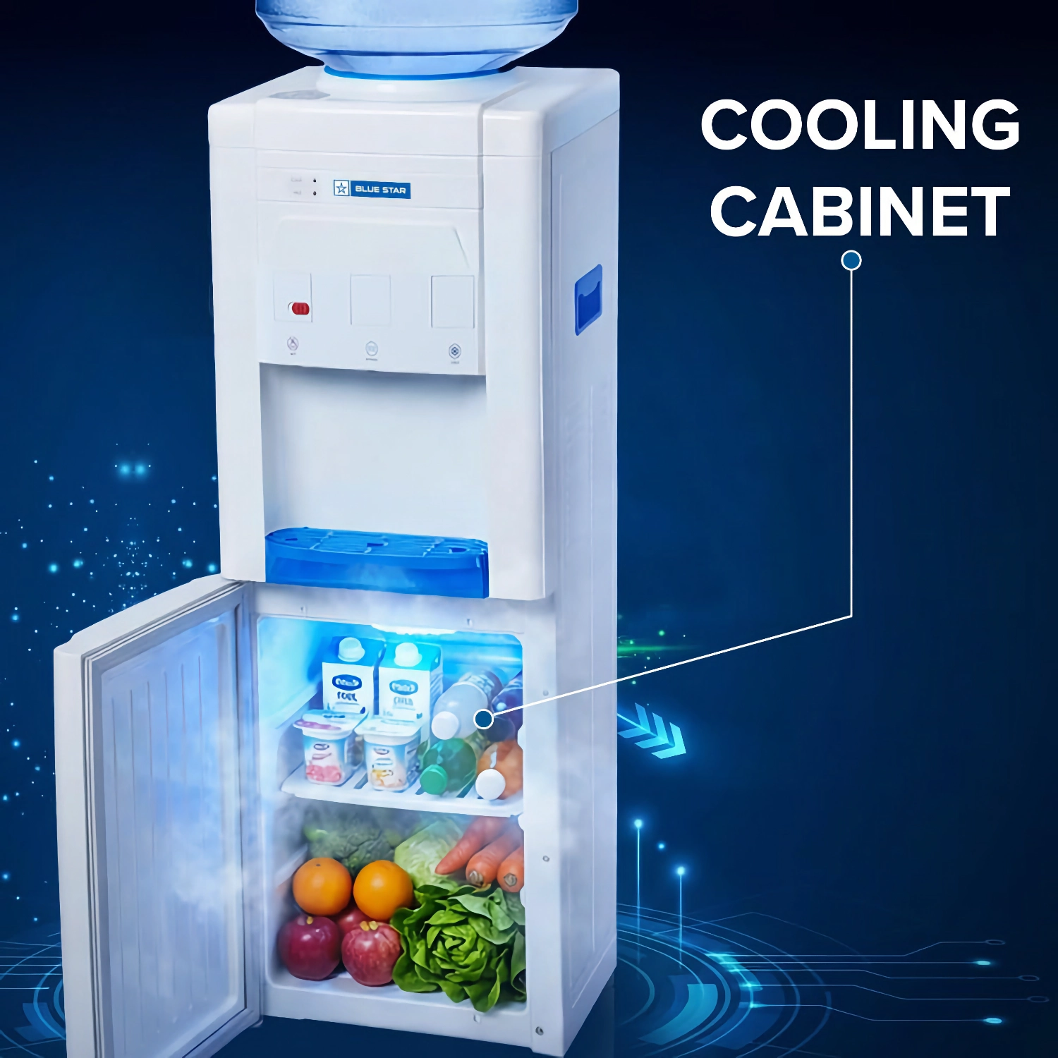 Blue Star BWD3FMRGA - Hot, Normal, Cold Water Dispenser (Floor Mounted - With Cooling Cabinet) - 5