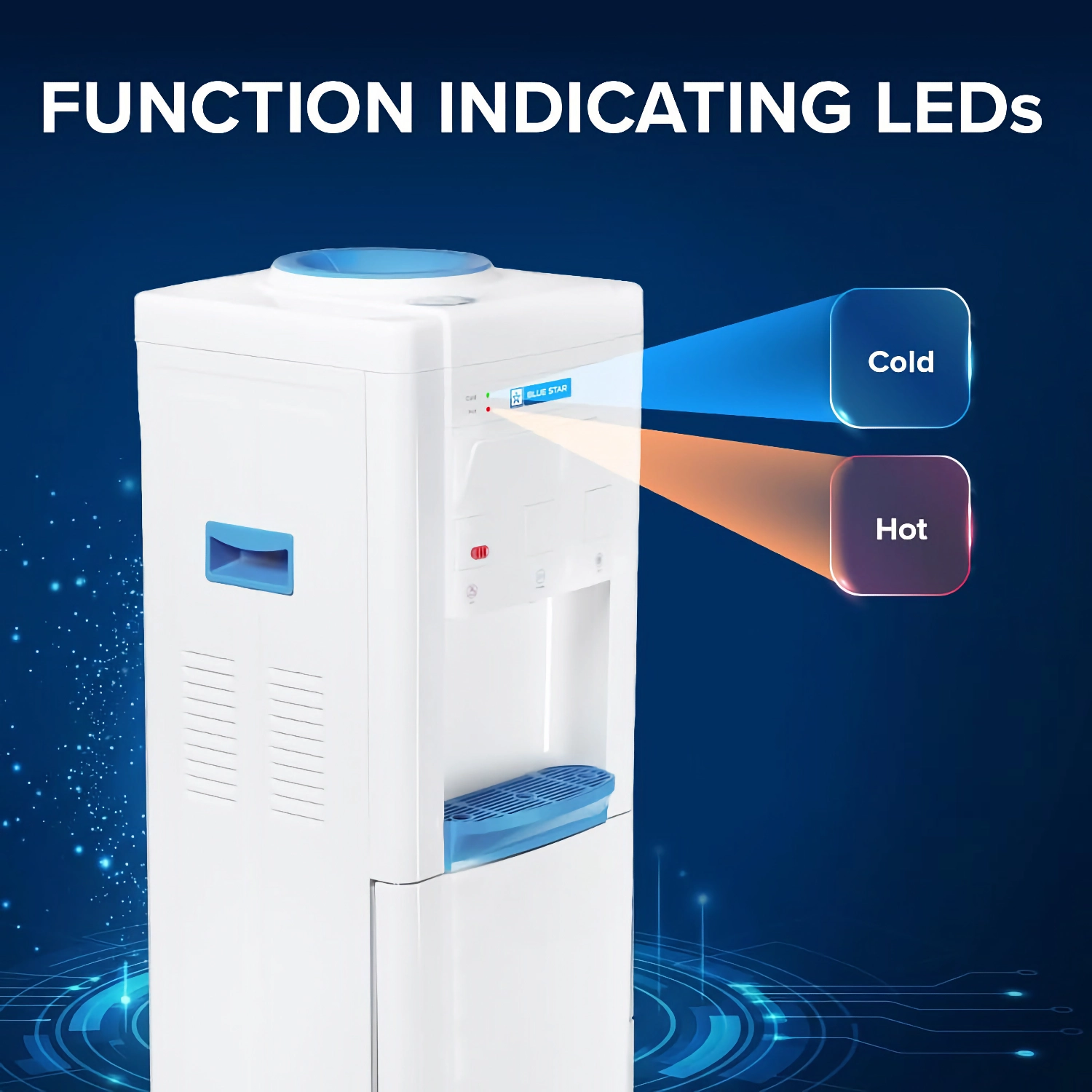 Blue Star BWD3FMRGA - Hot, Normal, Cold Water Dispenser (Floor Mounted - With Cooling Cabinet) - 6